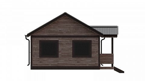 Проект дачного дома «Дачник-2» 6x7 м., площадь 36,5 кв.м.