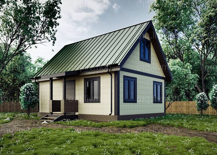 Проект дачного дома «Терем-3» 6x8 м., площадь 67 кв.м.