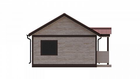 Проект дачного дома «Дачник-1» 6x6 м., площадь 31,2 кв.м.